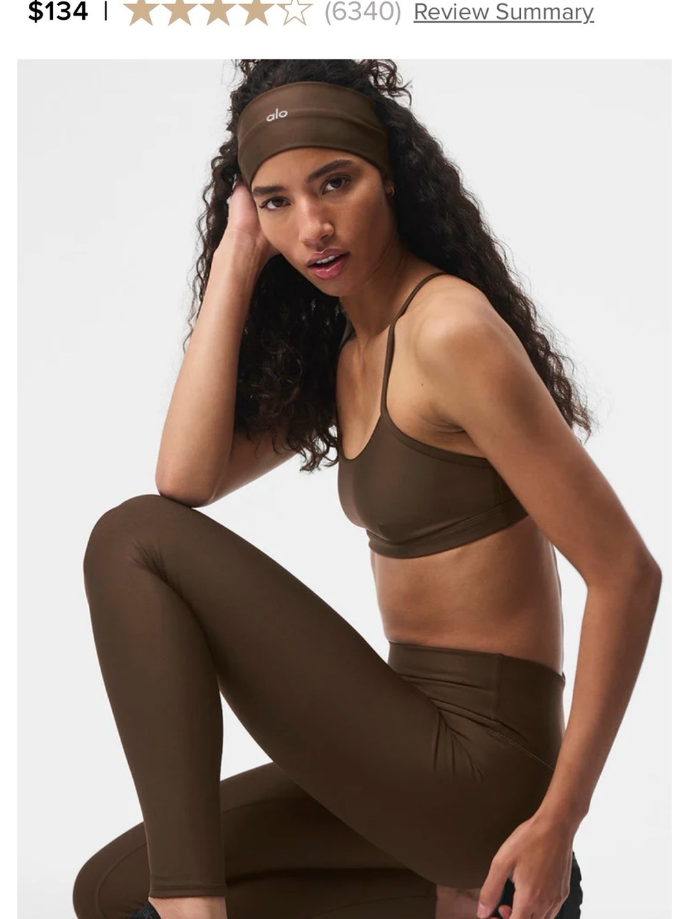 ALO Yoga Chocolate Brown High-Waist Leggings
